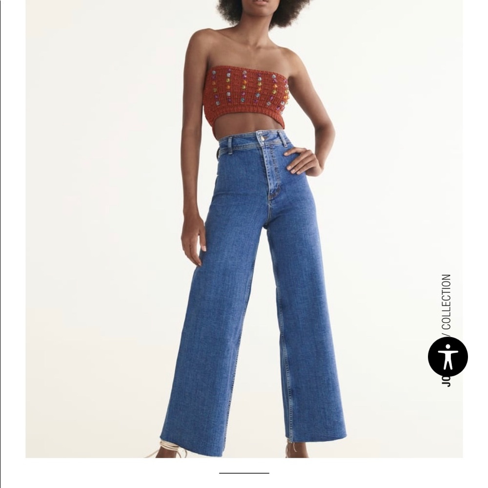 NWOT Zara Marine Straight Jeans
